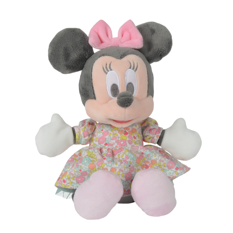  minnie mouse liberty soft toy pink flower 25 cm 
